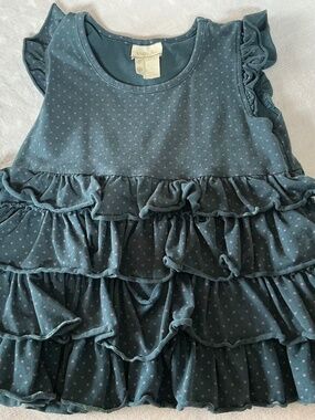 Matilda Jane Girls' teal polka dot Ruffle Top 6